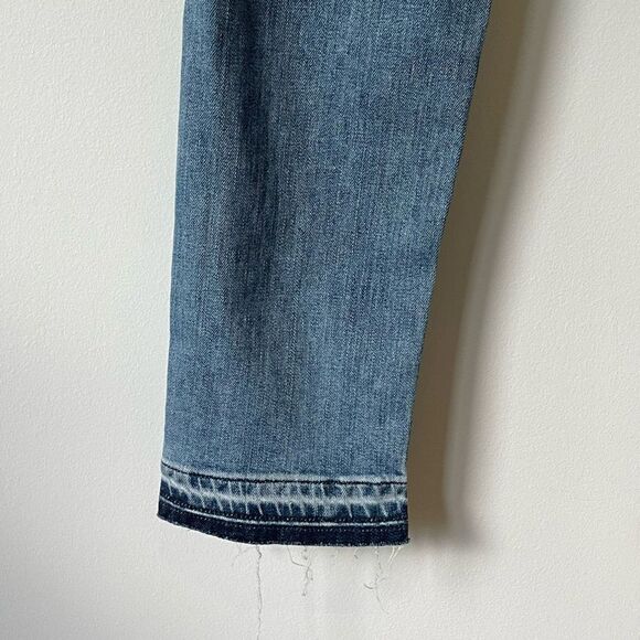 Rag & Bone Women's High Rise Fringe Hem Distressed Skinny Blue Jeans Size 28 - Picture 6 of 8